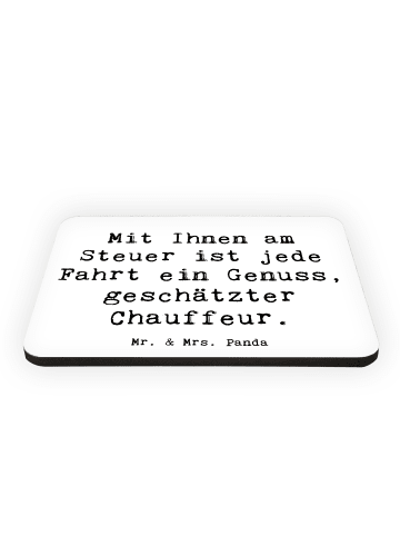 Mr. & Mrs. Panda Kühlschrankmagnet Spruch Chauffeur Genussfahrt ... in Weiß