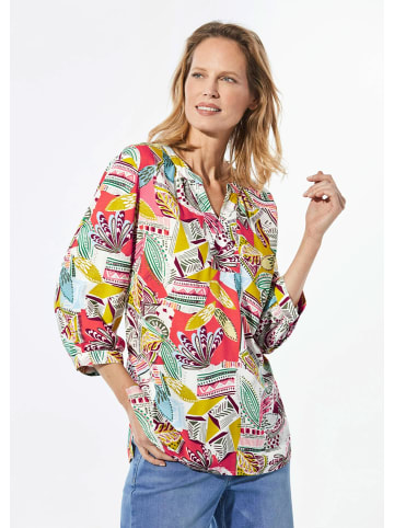 GOLDNER Kurzgröße:  Tunikabluse mit 3/4-Ärmeln in bunt / gemustert