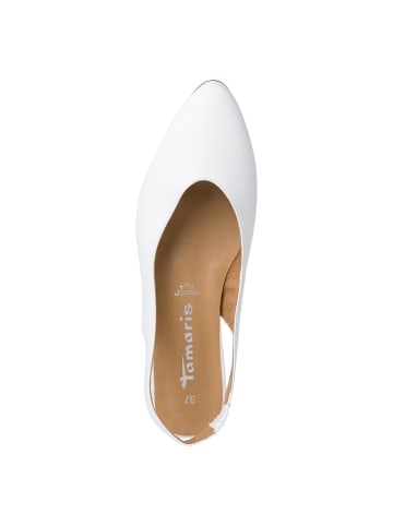 Tamaris Slingpumps in WHITE LEATHER