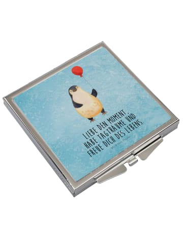 Mr. & Mrs. Panda Schminkspiegel Pinguin Luftballon mit Spruch in Eisblau