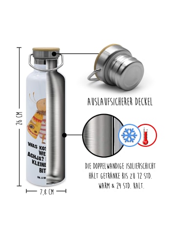 Mr. & Mrs. Panda Trinkflasche Nachtfalter Fähnchen mit Spruch in Weiß