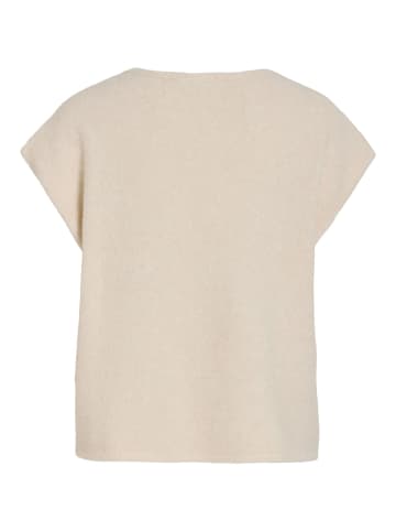 Vila Strickoberteil in Super Light Natural Melan