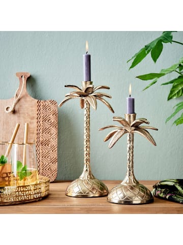 Butlers Kerzenhalter GOLDEN NATURE Palme 2er-Set in Gold