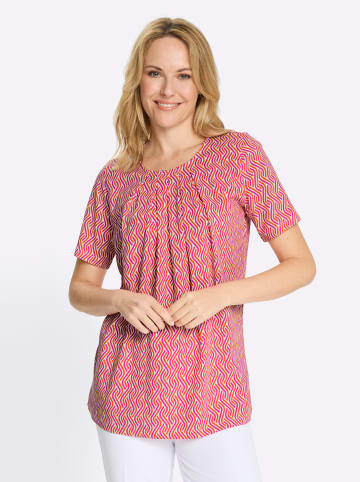 Sieh an! Longshirt in fuchsia-orange-bedruckt