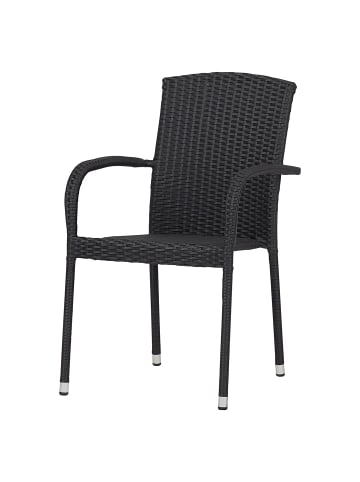 ebuy24 Gartenstuhl Anita Schwarz 63 x 53 cm