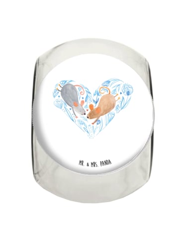 Mr. & Mrs. Panda Frischhaltedose Mäuse Herz ohne Spruch in Weiß