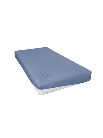 Hahn Haustextilien H.G. Hahn Spannbetttuch Primera Elastan Feinjersey in blau