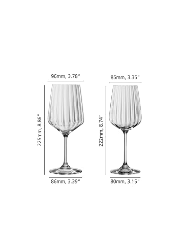 Spiegelau 12er Set Rot- und Weißweingläser Lifestyle in transparent