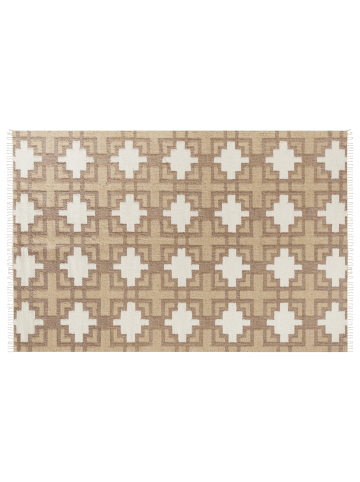 Beliani Geflochtener Teppich KONURTAY in Beige - (W) 200 x (L) 300 cm
