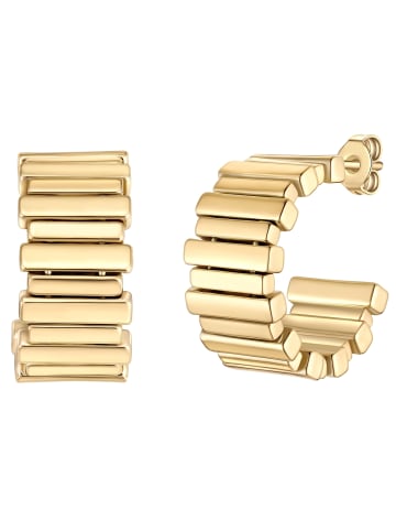 Yokoamii Creolen aus Messing in gelbgold