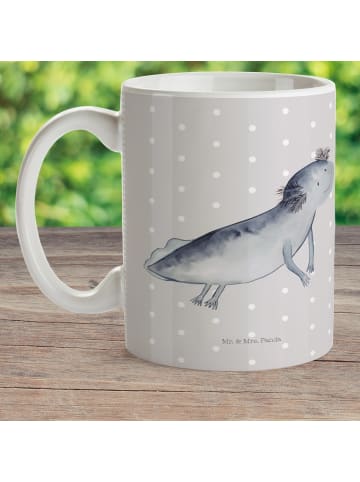 Mr. & Mrs. Panda Trinkbecher Axolotl Schwimmen ohne Spruch in Grau Pastell