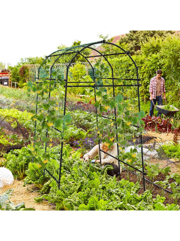 COSTWAY Gartenbogen 230cm in Schwarz