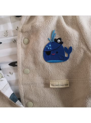 Catch the Patch Wal Hut Piraten TiereApplikation Bügelbild inBlau