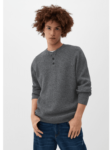 QS Strickpullover langarm in Grau