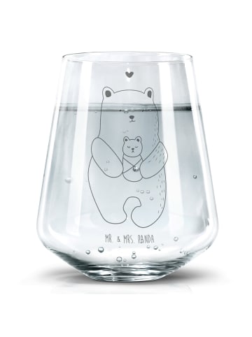 Mr. & Mrs. Panda Trinkglas Bär Baby ohne Spruch in Transparent