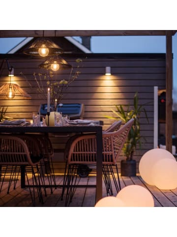 STAR Trading Outdoor Lampenschirm ,Vide' in Rattan-Optik, schwarz, klein