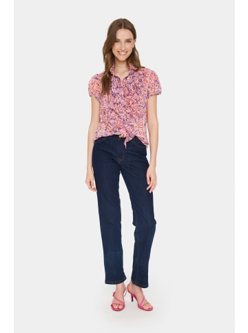 SAINT TROPEZ Langarm - Hemd LiljaSZ in F.Pink Abstract Tye