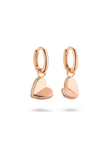 s.Oliver Creolen Folded Heart in roségold