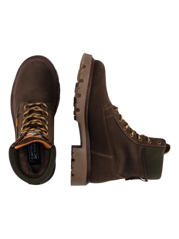 Camel Active Hoher Winterboot aus echtem Leder in Dunkelbraun