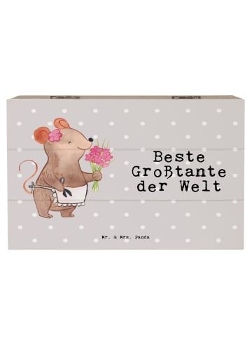 Mr. & Mrs. Panda Geschenkbox Maus Beste Großtante der Welt mit S... in Grau Pastell