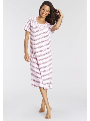 Vivance Active Nachthemd in pink, rot gestreift