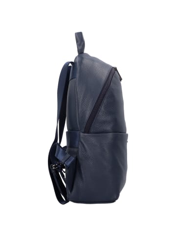 Mandarina Duck Mellow Leather Rucksack Leder 37 cm Laptopfach in dress blue