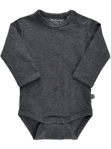 Minymo Kinder Langarmbody "Body LS-Solid" in Grau