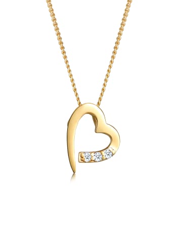 Elli DIAMONDS  Halskette 585 Gelbgold Herz in Gold