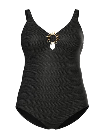 Ulla Popken Badeanzug in schwarz