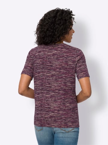 Sieh an! Rundhalsshirt in malve-traube-bedruckt