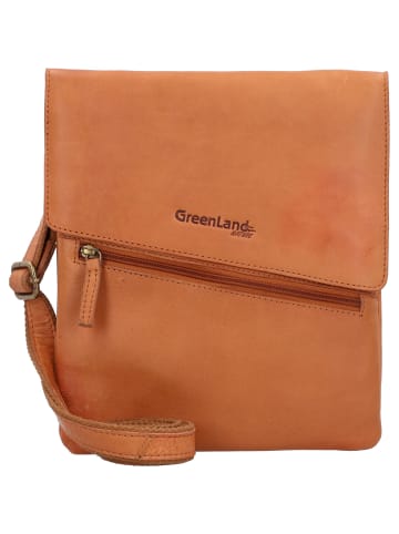 Greenland Nature GreenLand NATURE Umhängetasche Leder 24 cm cognac2