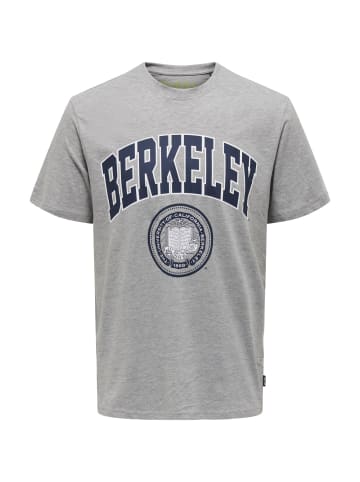 Only&Sons T-Shirt 'Berkeley' in hellgrau