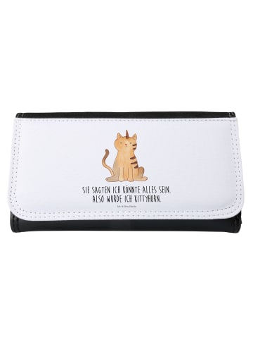 Mr. & Mrs. Panda Portemonnaie Damen Einhorn Katze mit Spruch in Weiß