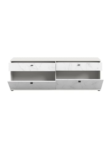 ebuy24 TV Tisch Stone Weiß 180 x 40 cm