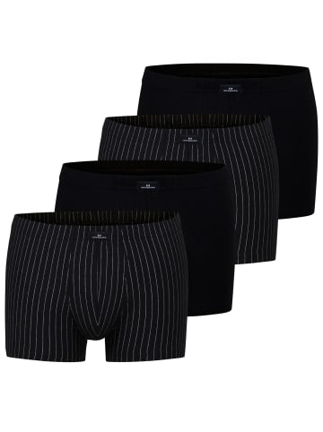 Götzburg Boxershorts 4er Pack in Schwarz / Gestreift