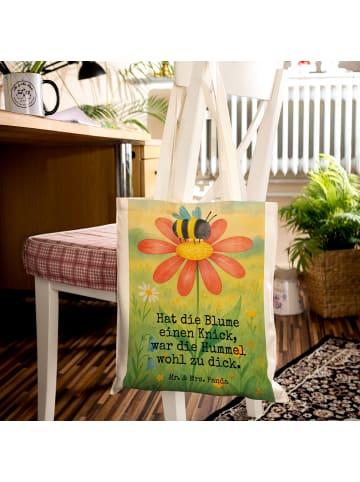 Mr. & Mrs. Panda totebag Hummel Blume Design mit Spruch in Weiß