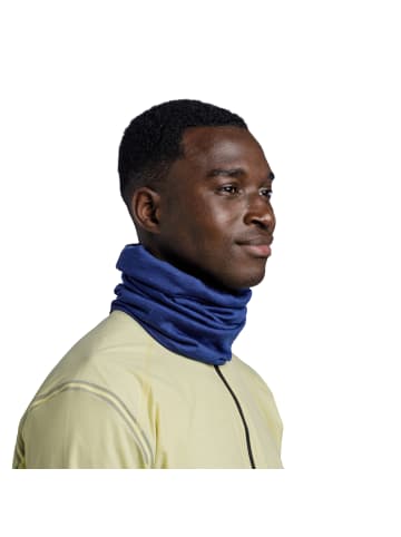 Buff Buff Merino Lightweight Solid Tube Scarf in Dunkelblau