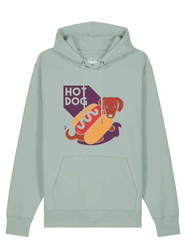 wat? Apparel Sweatshirt Hot Dog in Aloe