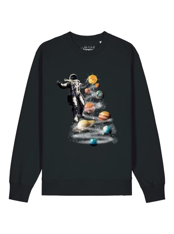 wat? Apparel Sweatshirt Weltraumreise in Schwarz