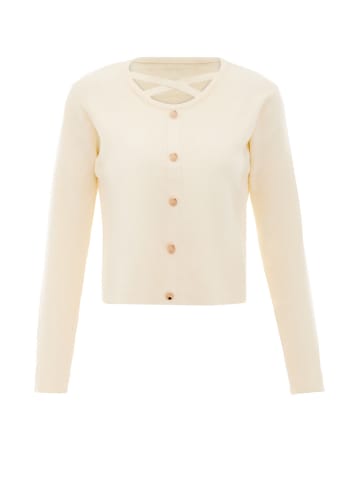 NAEMI Damen Strickpullover in Wollweiss