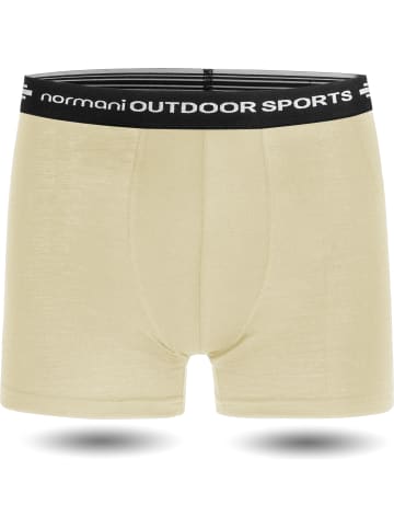 Normani Outdoor Sports 3er Pack Herren Merino Boxershorts Unterhose in Wollweiß