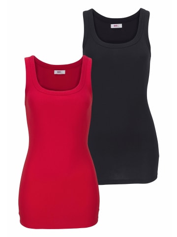 FLASHLIGHTS Tanktop in rot, schwarz