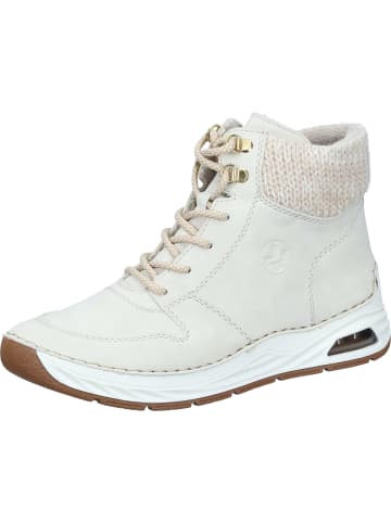 rieker Schnürstiefeletten in crema/offwhite-metallic