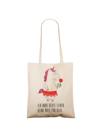 Mr. & Mrs. Panda Tragetasche Einhorn Dame mit Spruch in Creme