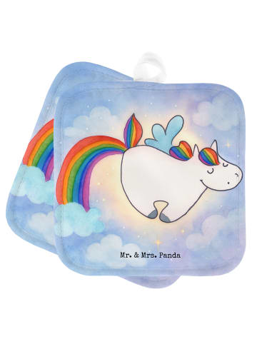 Mr. & Mrs. Panda Ofenhandschuh Einhorn Fliegendes Pferd Design o... in Weiß