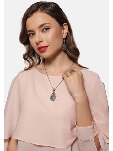 IZIA Damen Ohrringe Und Ring in Silber