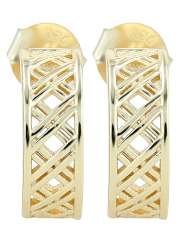 Adeliás Damen Ohrringe – Ohrstecker aus 925 Silber in gold