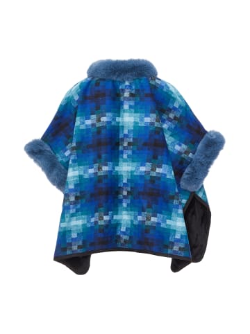 osha Poncho in Blau