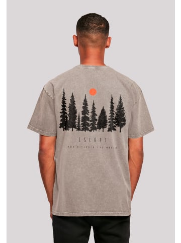 F4NT4STIC Oversize T-Shirt Oversize Escape Discover the World Forest in Asphalt
