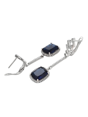 faina Women Drop Earrings in Silver Navy